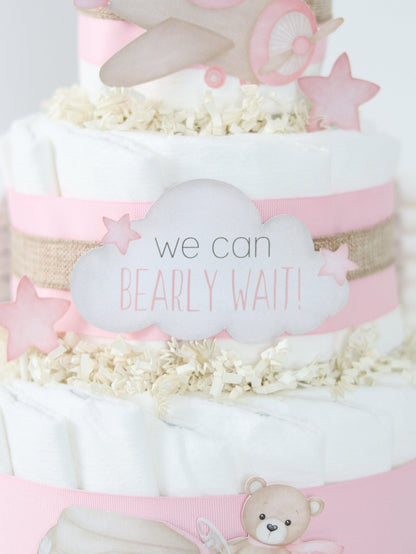 Teddy Bear Diaper Cake Collection - Pink