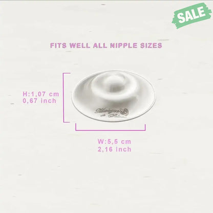 The Original Silver Nursing Cups with Silicone Pads