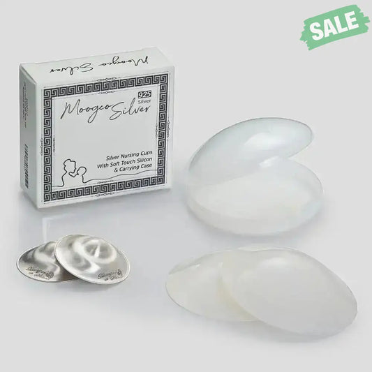 The Original Silver Nursing Cups with Silicone Pads