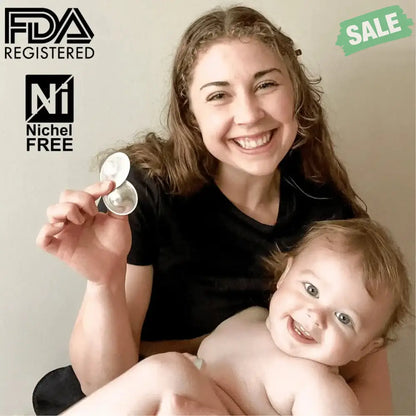 The Original Silver Nursing Cups with Silicone Pads