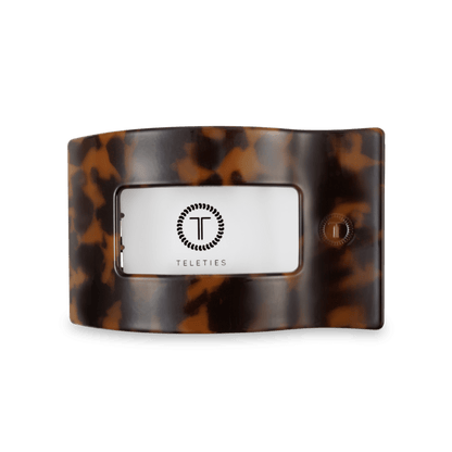 Tortoise Medium Flat Rectangle Hair Clip
