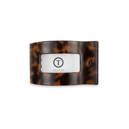 Tortoise Small Flat Rectangle Hair Clip