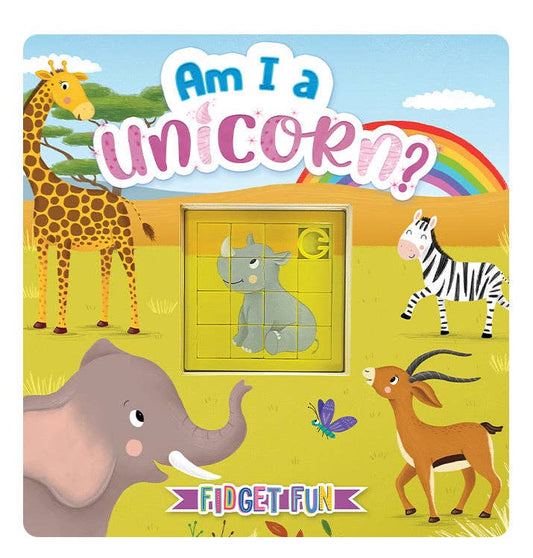 Am I a Unicorn? - Sensory Storybook with Touch and Play Fidget Puzzle Slider