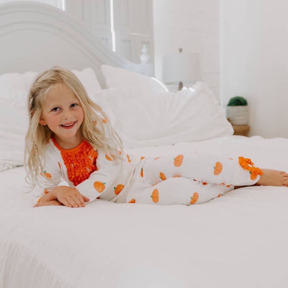 Ruffle Buttflap PJs - Pumpkin Dream